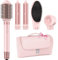 MESCOMB 5 en 1 Cepillo Secador de Pelo & Air Styler, Secado rápido, Sin Daños por Calor, Sin Frizz par Volumisation para Todo Tipo de Cabello, Bolsa Organizadora de Regalo, Dar Regalos