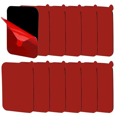 Acual 12 PCS Tampons de Ruban Adhésif Double Face Extra Fort | Étanche Résistant aux Températures Élevées, ni Clou ni Vis Extra Fort pour Exterieur,Voiture,Maison,Bureau, 34 x 44 x 0,8 mm