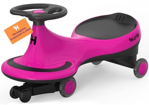 Hurtle Rutschauto Indoor Wiggle Drift Car für Kinder — fördert Motorik & Balance | Pink