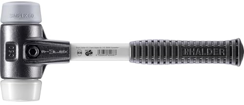SIMPLEX-Schonhammer, TPE-mid/Superplastik; mit verstärktem Tempergussgehäuse und Fiberglasstiel | D=50 mm | 3737.050
