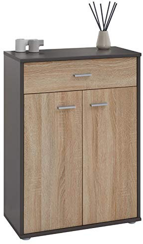 IDIMEX Buffet Salle à Manger Calais L 60 cm Coloris chêne Sonoma avec 2 Portes bahut Bas Meuble de Rangement Style Moderne Commode vaisselier 60 x 84 x 30 cm