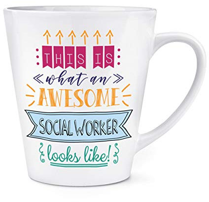 This is What an Awesome Social Worker Looks Like 12oz Latte Mug Cup