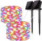 Solar String Lights, 2 Pack 100 LED Solar Fairy Lights 33 ft 8 Modes Copper Wire Lights Waterproof Outdoor String Lights for Garden Patio Gate Yard Party Wedding (Multicolor)