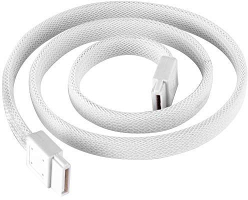 SilverStone CP07W-USA - Cable SATA III SSD/HDD con mecanismo de bloqueo, color blanco