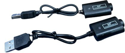 2 x USB Electronic Cigarette/Shisha Pen Battery Charger 510 Ego-C Ego-T ECig E-Cig CE4 Lead (PACK OF LONG 23CM USB X 2)