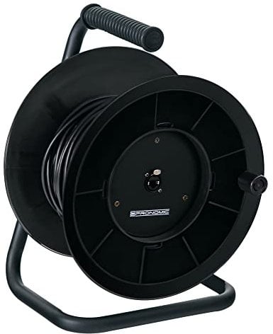 Pronomic Stage ECAT5-50 Ethernet-Kabeltrommel (UTP Cat5e Kabel auf Trommel, zur Verbindung und Verlängerung von Multicore-, DMX- und sonstigen Netzwerkkabeln, Länge: 50 m, Neutrik etherCON-Stecker)