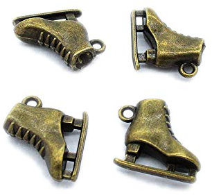 Schmuckanhänger H0OY8Q Schlittschuhen, Antik-Bronzefarben, zum Basteln und Basteln antique bronze