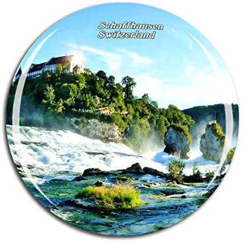 Weekino Schweiz Schaffhausen Wasserfall Kühlschrankmagnet 3D Kristallglas Touristische Stadtreise City Souvenir Collection Geschenk Starker Kühlschrank Aufkleber