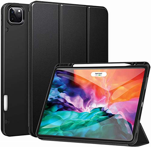 ZtotopCase iPad Pro 12.9 Inch 2020 Case, Ultra Thin Smart Cover with Pen Holder, Auto Sleep/Wake Protective Case for iPad Pro 12.9 2020 4th Gen - Black