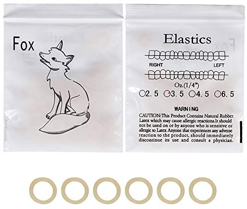 RZJZGZ 5 Packs (500 pcs) Orthodontic Elastic Bands Dental Orthodontic Elastics Latex Rubber Bands(Fox 1/4)