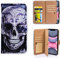 Bcov iPhone 12 Wallet Case,iPhone 12 Pro Case, Cool Floral Skull Multifunction Wallet Leather Case Flip Cover with Multi Card Slots Pocket Wrist Strap For iPhone 12/iPhone 12 Pro