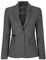 TruClothing Blazer pour Femme en Tweed à Chevrons et Carreaux Laine mélangée Style Chic Tendance Vintage années 20 - Gris 46