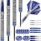 Unicorn World Champion Natural Dartpfeile, blau/Silber, 22 g