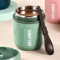 willkey Récipient isotherme de 480 ml - Pour enfants et adultes - En acier inoxydable - Pour aliments pour bébé, soupes, muesli pratique (vert)