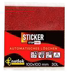 notlok Safety Work Bande Anti-Feu pour Éteindre Les Incendies Groupes A B C et Équipements Électriques pour Tableaux, Armoires Électriques, Salles de Serveurs, s'Éteint en 90 Secondes, 10x10cm