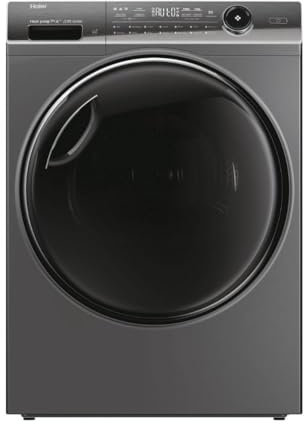 Haier HD90-A3Q979RU1 Freestanding Heat Pump Tumble Dryer, 9kg Load, Graphite [Energy Class A+++]