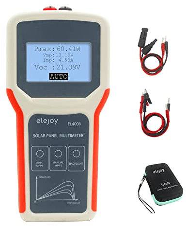 Panneau photovoltaïque portable - Multimètre - Mise à niveau - Panneau photovoltaïque portable - Multimètre automatique - Détection manuelle MPPT avec écran LCD Sn avec rétroéclairage