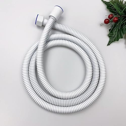 BAtlam Tubo Flessibile Doccia Flessibile in Acciaio Inossidabile Bianco Tubo Flessibile per Doccia Lungo per Bagno Tubo dell'Acqua Prolunga Tubo idraulico-150 cm (9 80 cm)