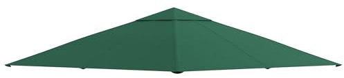 Outsunny Tetto di Ricambio 3x3m, Telo Sostitutivo per Gazebo da Giardino in Poliestere con Foro di Ventilazione, Verde