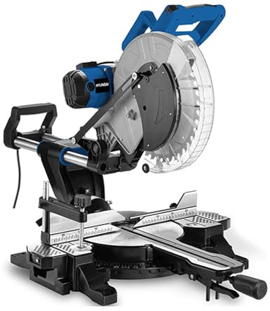 HYUNDAI Scie À Onglet 2000 W Moteur Puissant, Double Inclinaison 45°, Lame 305 Mm 40 Dents, Laser De Précision, Extensions Latérales, Poignées Ergonomiques - HSO20305-A