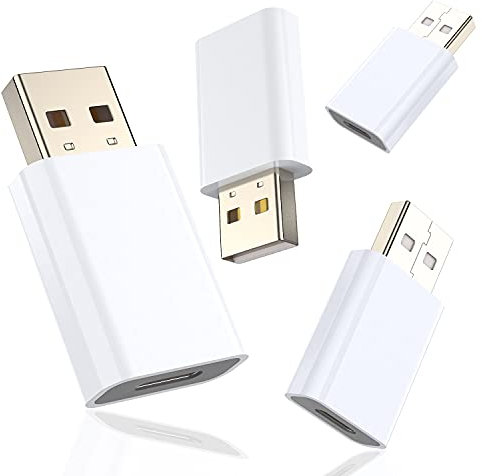 LMUBOY USB zu USB-C Adapter, Konvertieren USB-C Stecker zu USB Stecker, Kompatible Apple Watch Serie Ultra/8/7/SE, Mag-Safe Ladegerät, PC, Laptop, Tablet, Telefon und andere USB-C Kabel