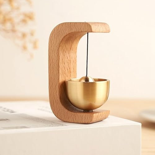 Campanello dei negozianti for l'apertura della porta, campanello d'ingresso magnetico attaccato Campanello del vento in legno for l'apertura dell'avviso della porta Piccola campana regalo di inauguraz