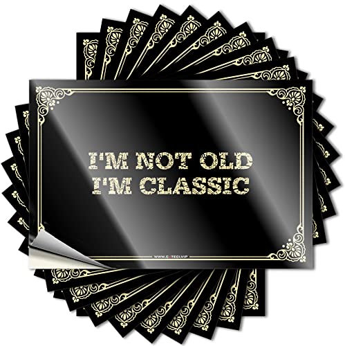 Autozubehör I'm Not Old I'm Classic Vintage Auto Aufkleber Lustige Auto Aufkleber Männer Höhle Dekor (Farbe: Farbe, Größe: 6X9CM)