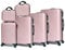CELIMS - 6-teiliges Koffer Kofferset | Groß 23kg + Mittelgroßer + Kabine + Handgepäck 18 + 2X Kosmetikkoffer | Reisekoffer ABS Leicht | KofferKofferset 4 + 2 | Roségold