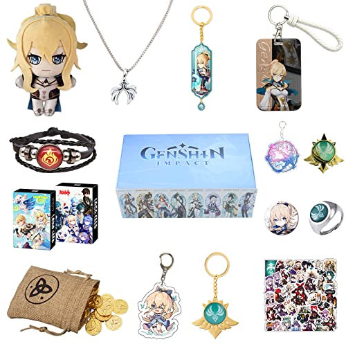 Nahida Genshin Impact Schlüsselanhänger für Dekorieren, Geschenkbox und Geschenk Set (Jean)