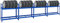 Mega Deal | 4X Reifenregal Tiger | HxBxT 100x110x35 cm | 150kg Fachlast | bis zu 16 Reifen | mit Ebenen | Blau