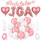 Livdouyu 24 Pcs Bride to Be Deko, JGA Deko Ballons, JGA Accessoires Frauen, Bride to Be Papierschlangen, JGA Rosa Konfetti Luftballons, Herz Ballon, JGA Girlande, Junggesellenabschied Deko