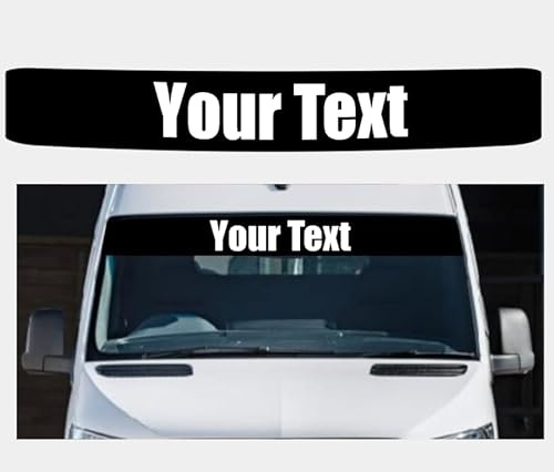 Custom Sunstrip Fits Any Van Window Stickers Decals Windscreen Sun strip