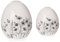 Dio only for you 2X Osterei schwarz weiß Blumen Motiv | Figur Ei Osterdeko Ostern | 8,5-11,5 cm