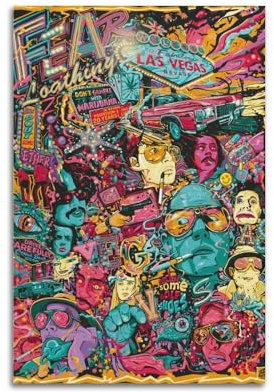 suumyo Fear And Loathing in Las Vegas Tribut-Poster, Raumdekoration, ästhetisches Poster, künstlerisches Poster für Schlafzimmer, Wohnzimmer, Wände, 30 x 45 cm, ungerahmter Stil