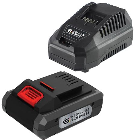 K&S Könner&Söhnen set, Ladegerät für Li-Ion Akku KS C45A + Li-Ion Akku 20V KS 20V4-2,Akku Ladegerät Nennausgangsspannung 21.5 V,Nennausgangsstrom 4,5А, Lithium-Ionen Batterie 20V,Batteriekapazität 4Ah