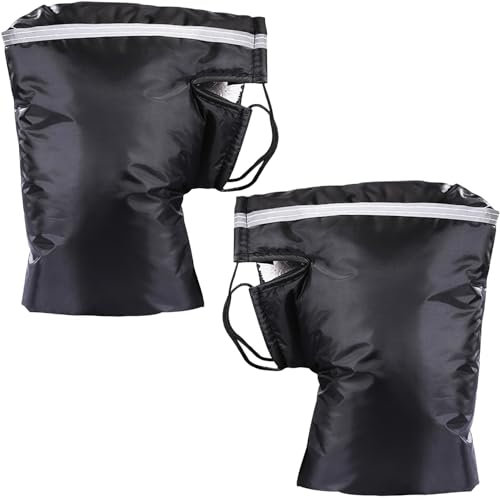LINSOCLE Lenkerstulpen für Fahrrad und Motorrad, Warm Wasserdicht und Winddicht, ideal für kaltes Wetter, mit reflektierenden Streifen und Plüschigem Innenfutter, universell