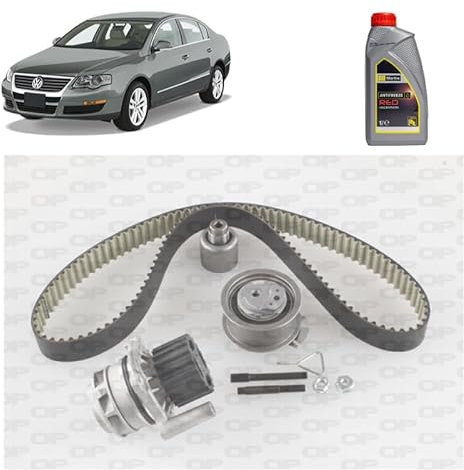 Kit distribuzione + p acqua + antigelo per Volkswagen Passat B6 2.0 TDI gasolio 2005-2013