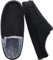 ONCAI Hausschuhe Herren Filz Komfort mitPlüsch Pantoffeln Orthopädische Arch Support Wärme Flauschig Slippers mit Memory Foam Indoor Outdoor Rutschfest Gummisohle Plüsch Schwarz Größe 47