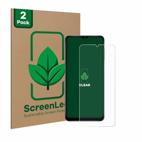 ScreenLeaf 2 Stück Schutzfolie für Samsung Galaxy A12 [nachhaltiger Displayschutz, Folie, transparent, kratzfest]