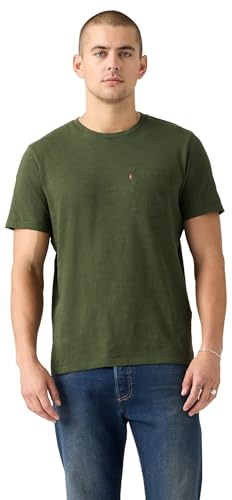 Levi's Herren T-Shirt Classic Pocket mit Brusttasche, Standard Fit, Grün (Duffel Bag), XL