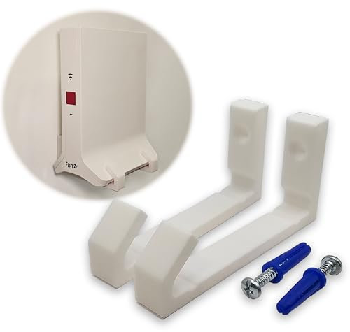 Wandhalterung für Fritz!Box Repeater 3000, 6000, 3000 AX, 6000 AX – Mit Schrauben & 3M Klebepads – Überkopf-Montage möglich – Sicherer Halt für optimale WLAN-Abdeckung