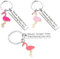 Porte-Clés Flamant Rose 3 Pièces, Porte-Clés Mignons, Porte-Clés Créatifs, Porte-Clés Cadeaux, Porte-Clés en Acier Inoxydable