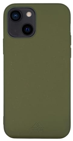 MMore Biodegradable Phone Case Compatible with iPhone - Eco-Friendly, Compostable, Made from Plants - Full Protection, Durable, Drop Tested, Slim Design (Olive Green, iPhone 13 Mini)