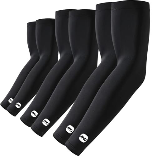 ROCK TAKIN UV Sonnenschutz Arm Sleeve für Herren Damen, UPF 50+ Kühlung Armstulpen Sommer Kompression Tattoo Armlinge Unisex Armwärmer für Radsport Basketball Golf Baseball Fußball – 3 Paar