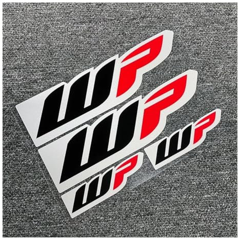 2 adesivi per moto da motocross, forcella Showa, KYB, WP, con logo per KTM, Yamaha, CBR, Kawasaki, Ducati (arancione)