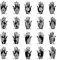 20 Blatt Henna Schablonen Tattoos Hand Temporäre Tattoo Henna Sticker Henna Tattoo Hände Hand Tattoo Indische Arabische Henna Tattoo Schablonen für Frauen Mädchen Teens Body Art Paint