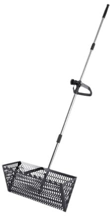 perfk Setacciatore di Sabbia, 141 Cm Rastrello delle Pulci di Sabbia, Setaccio da Spiaggia con Manico Lungo in Acciaio, per L'uso Come Vaspaccia Feci, Strumento di Pulizia della Spiaggia, Nero