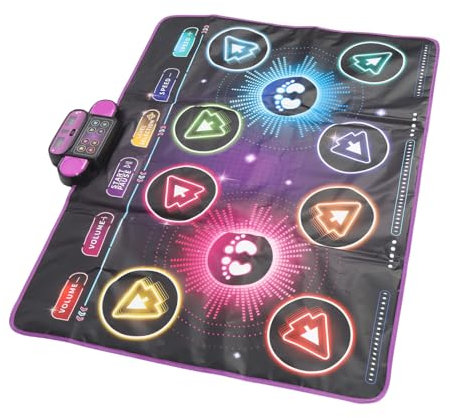 Bnineteenteam COOKEEZE MAKERY Kids Dance Mat para 2 Jugadores Padera de Baile Electrónica Interactiva con Música y Modos de Juego Desafiantes para Hermanos o Amigos