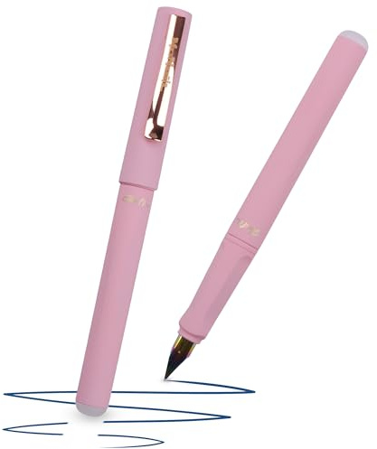 McNeill - Ghost Pen - Pastelfarben - radierbarer Füllhalter für Schule & Alltag | Für Rechts- & Linkshänder | Thermisch radierbare Tinte, ergonomisch, nachfüllbar (Pastel rosa)