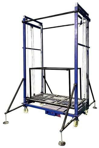 ZZlei2yu-12 Baugerüst Hebebühne Lastenaufzug Fernbedienung Mobile Baustelle Heimdekoration Faltbare tragbare elektrische Hebegerüste fahrbares Arbeitsgerüst(8M)